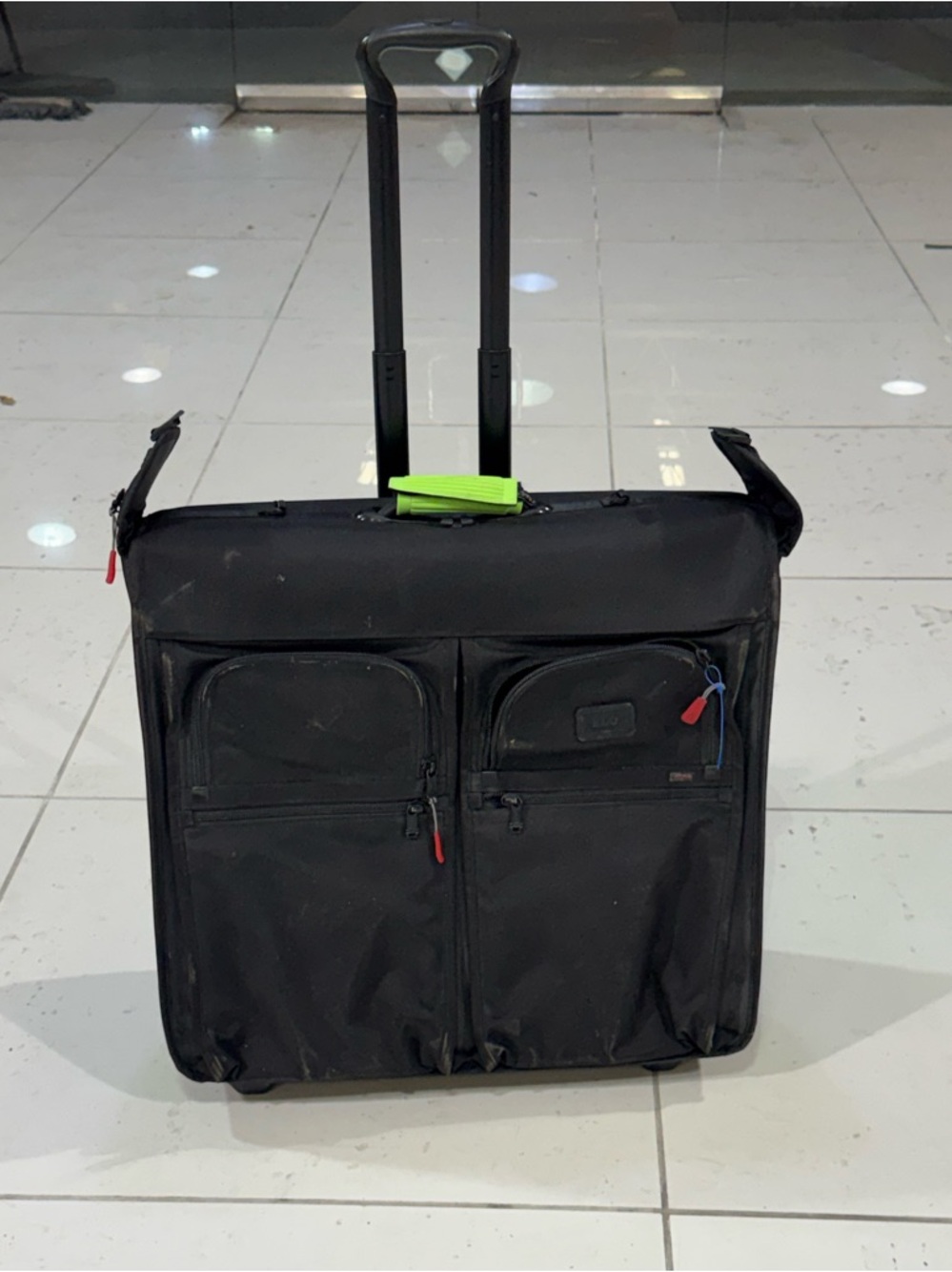 TUMI Black Rolling Garment Bag with Front Pockets